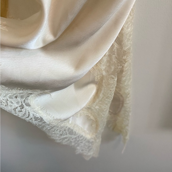 Zara ZW COLLECTION ASYMMETRIC LACE DRESS cream - Picture 6 of 7